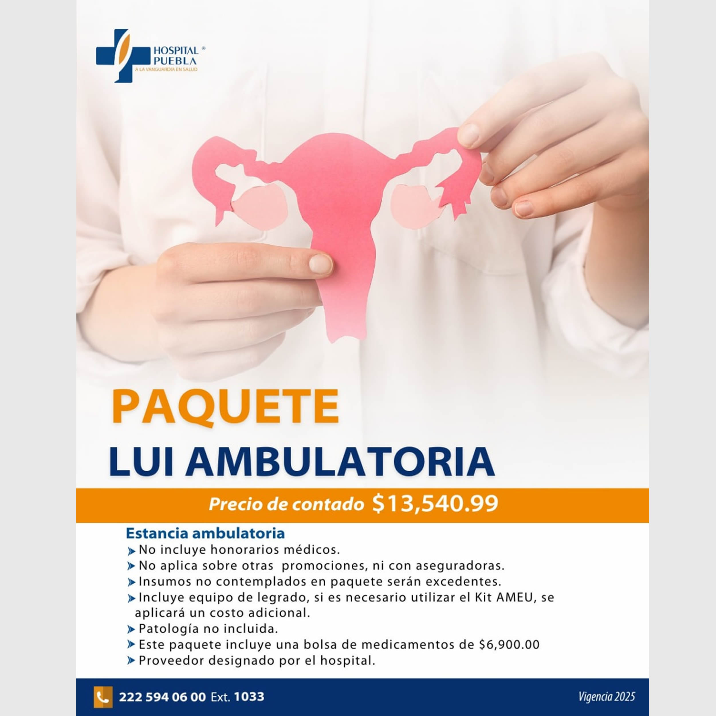 Paquete de LUI - Legrado Uterino Instrumental Ambulatorio