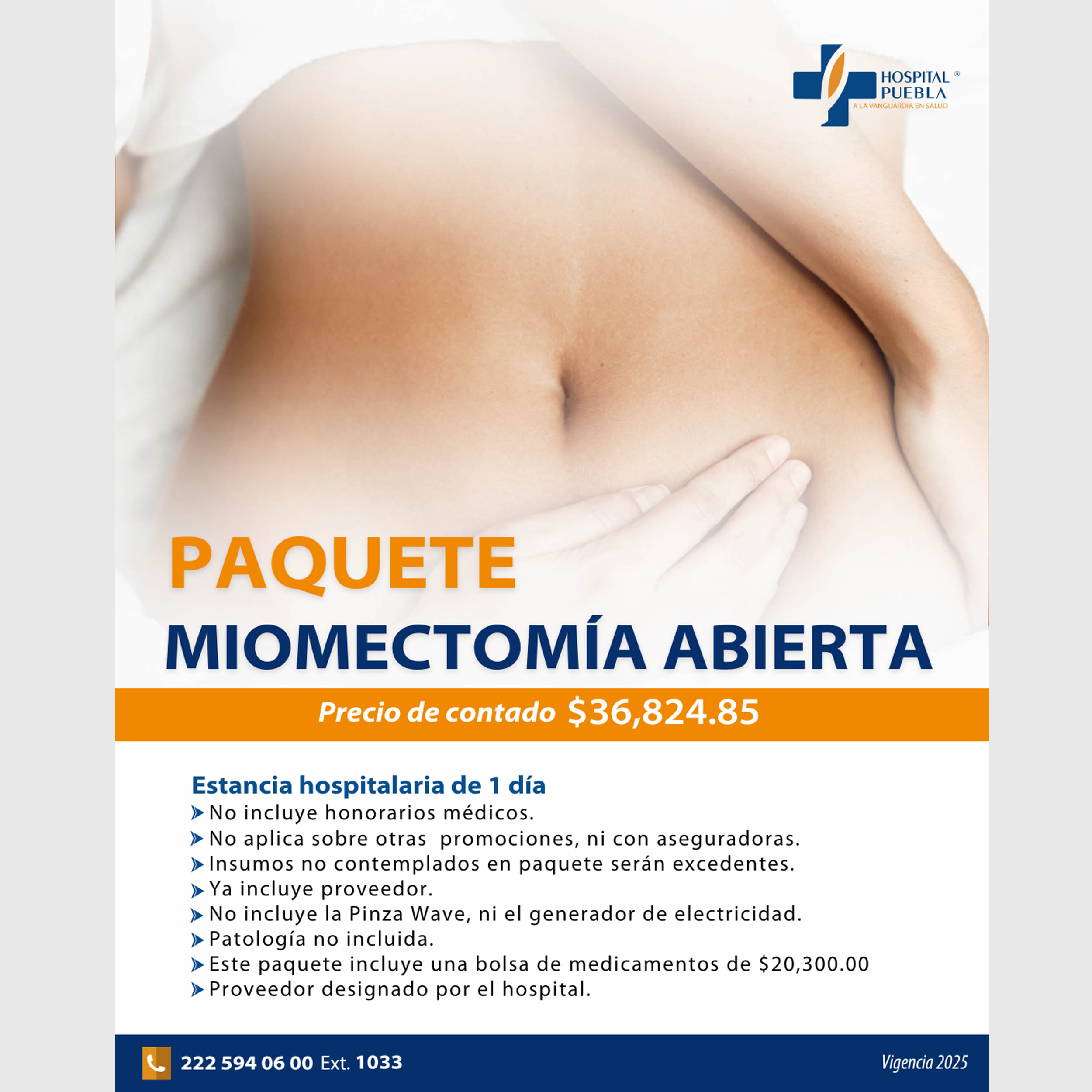 Paquete de Miomectomía abierta