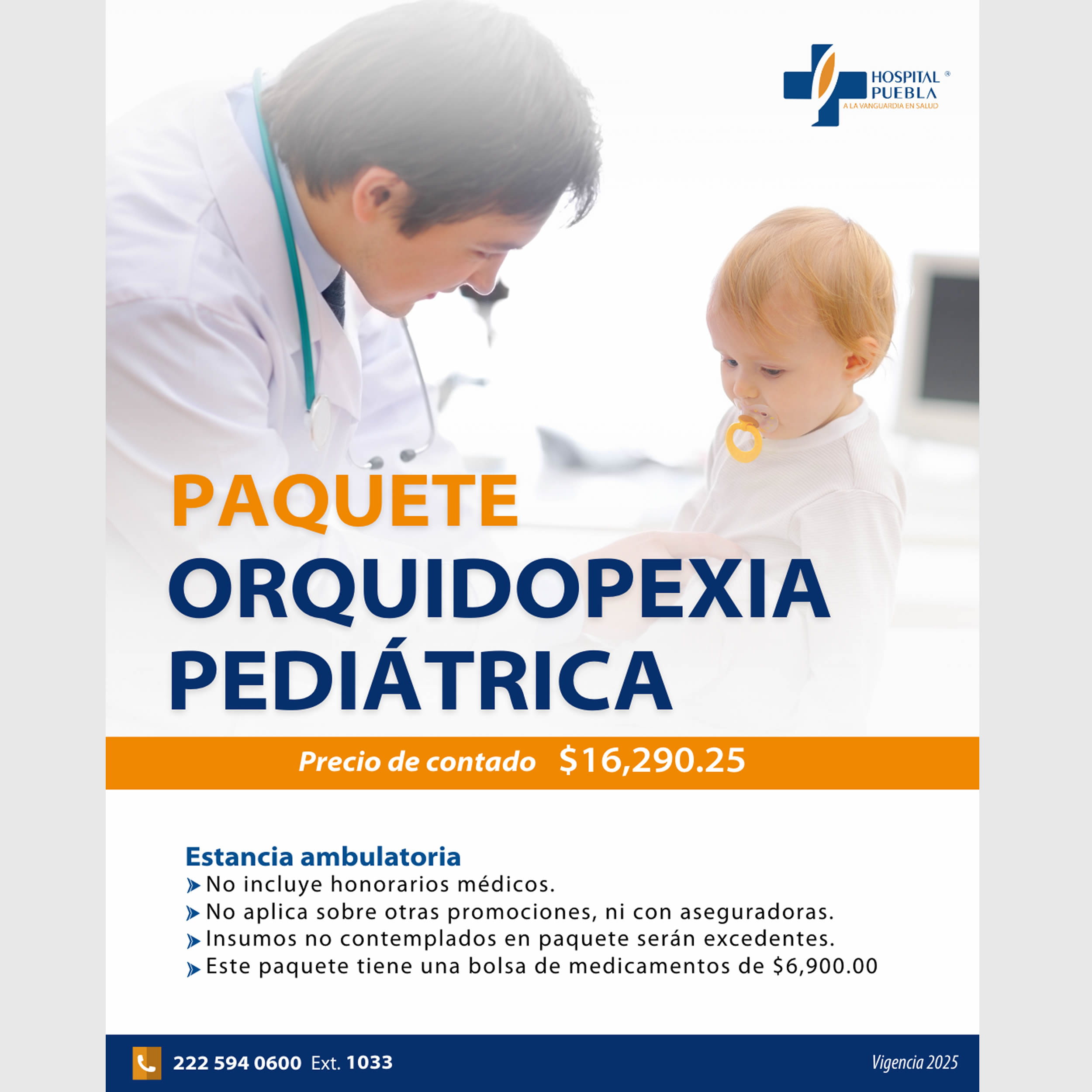 Paquete de Orquidopexia Pediátrica